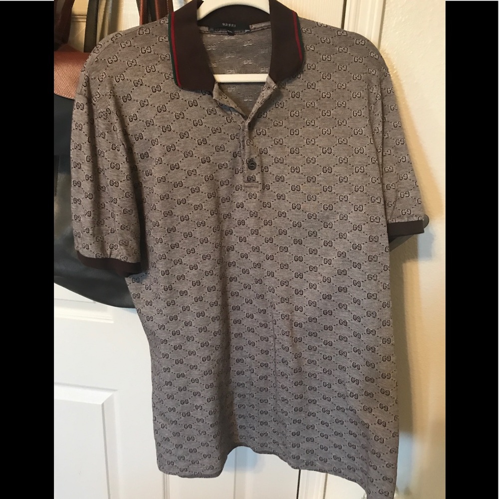 🔥Men’s signature Gucci polo shirt size XXL